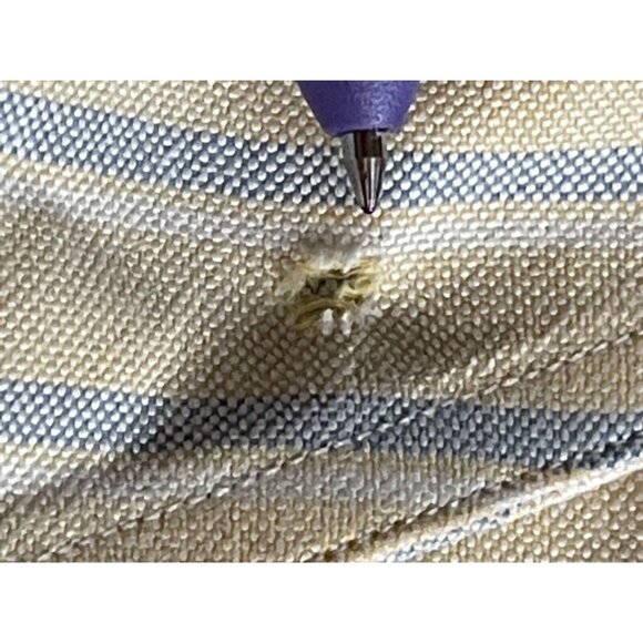 L.L. Bean Mens Wrinkle Resistant Yellow Striped Button-Down Shirt 17 1/2-37 - Picture 4 of 9